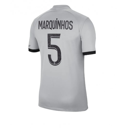 Paris Saint-Germain Marquinhos #5 Bortedrakt 2022-23 Kortermet Paris Saint-Germain Marquinhos #5 Bortedrakt 2022-23 Kortermet